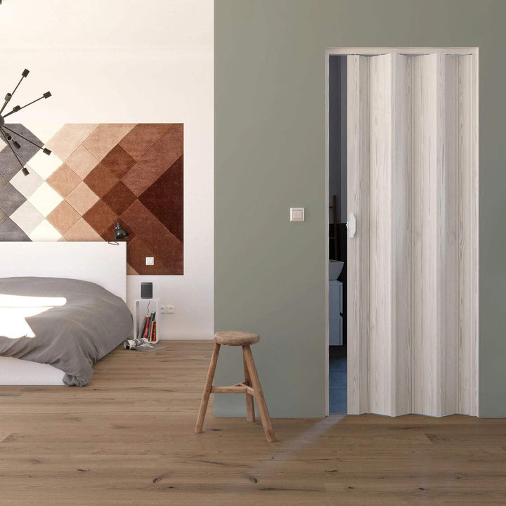 Innenraum Falttür in PVC Kiefer Gebleicht 83x214 cm mod. Maya, Kiefer Gebleicht