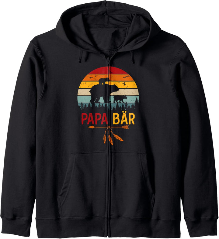 PapaBär Vatertagsgeschenk für Papa Bär Opi Daddy Vintage Kapuzenjacke