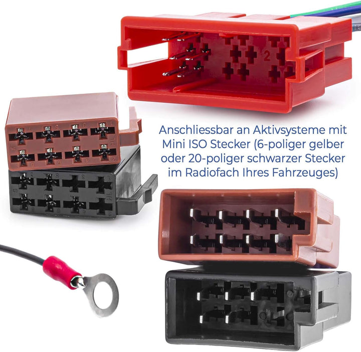 Adapter Kabel Auto Radio aktiv System ISO kompatibel mit Audi VW Seat Bose DSP