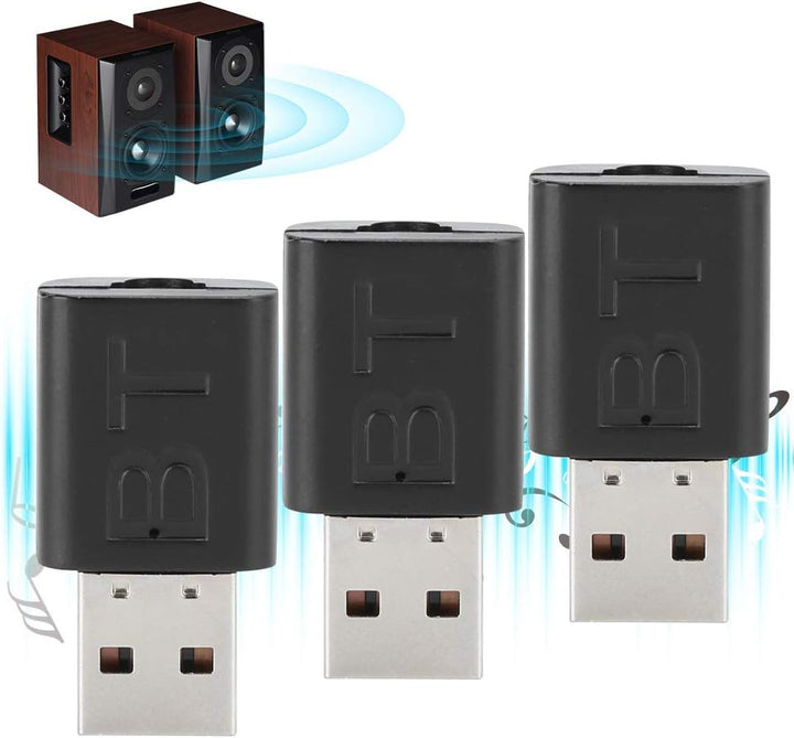 Bluetooth-Empfänger Sender, 3PCS KN320 Bluetooth 5.0 Adapter Drahtloser Audioempfänger für Computer