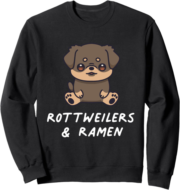 Rottweilers & Ramen Kawaii Welpe Hund Hundefreunde Japan Sweatshirt