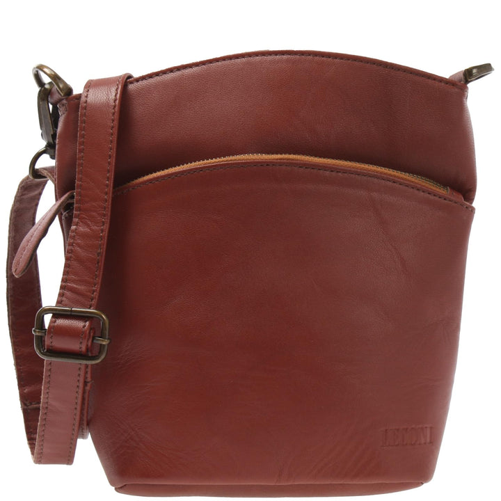 LECONI kleine Umhängetasche Damen Schultertasche Handtasche Freizeittasche Damentasche Ledertasche v