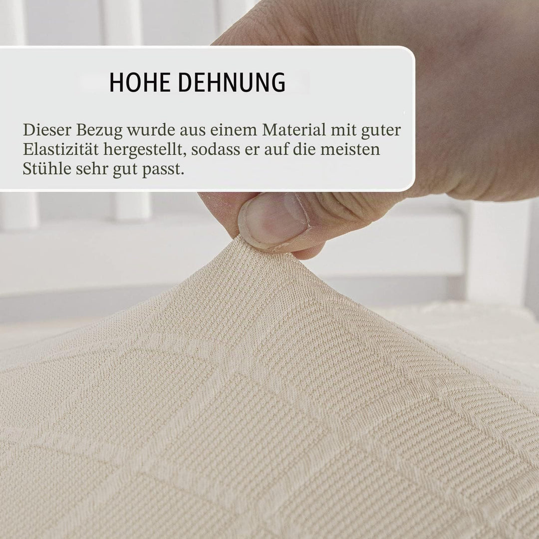 JUNZHE Muschelstuhlhussen Retro-Stuhlhussen Stretch Spandex Druck Lounge Eckstuhl Schutz für Esszimm