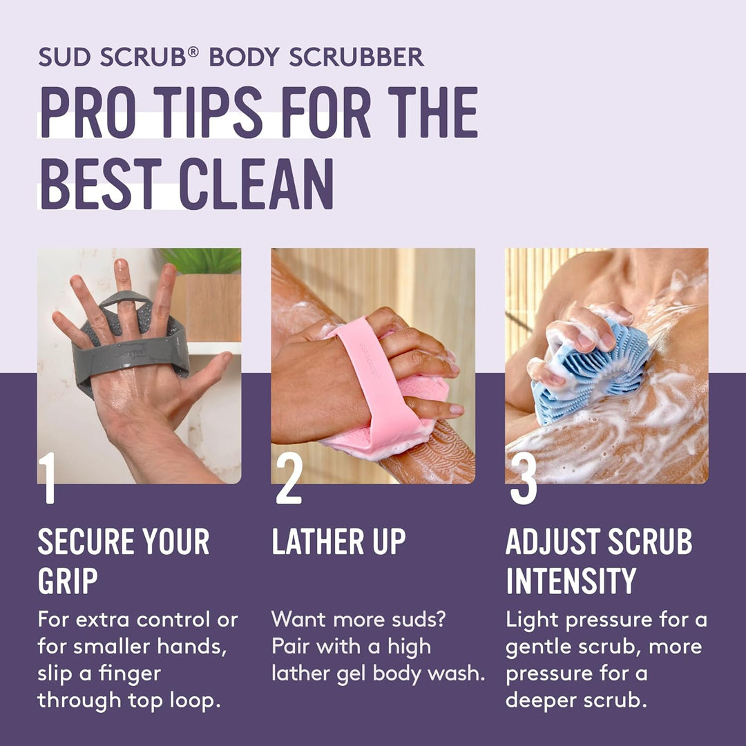 Sud Scrub Antimikrobieller Körperschrubber aus Silikon, Peeling-Körperschrubber für empfindliche Hau