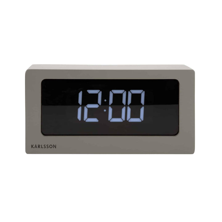 Karlsson Table Clock Boxed LED warm Grey