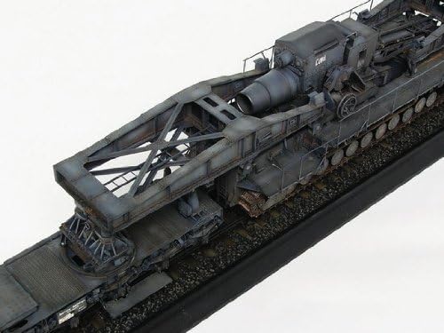 Trumpeter 00209 Modellbausatz Mörser Karl Gerät 040/041 auf Eisenbahn-Transport-Trailer, Mittel