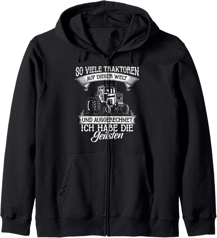 Traktor Landwirt Geschenk Motiv mit Spruch Bauer Agrarstarz Kapuzenjacke
