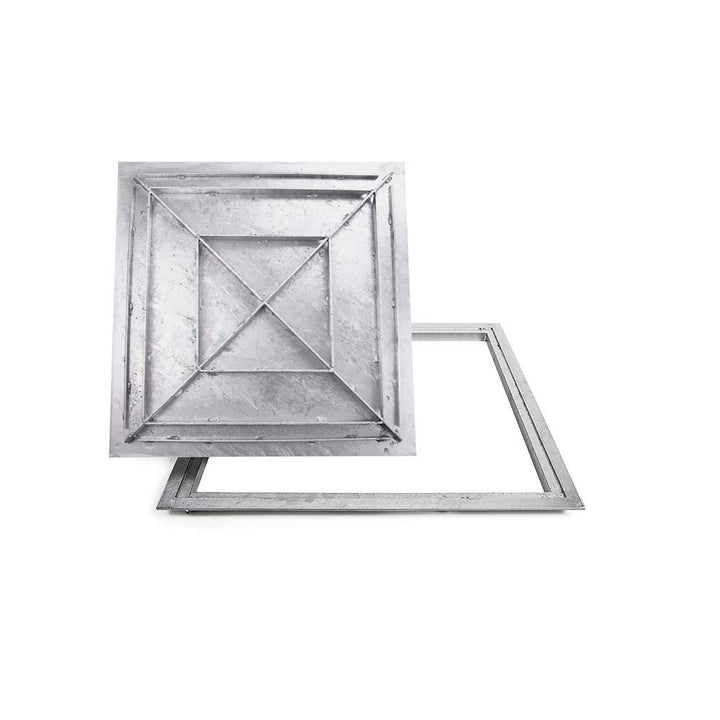 SAB-50 Schachtabdeckung Stahl verzinkt befahrbar Tränenblech Schachtdeckel 500 x 500 mm