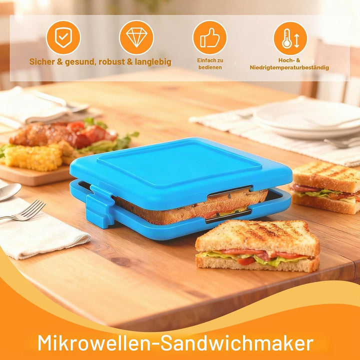 Microwave Toastie Maker Sandwichmaker, Mikrowellen Sandwich Toaster Sandwichtoaster, Geschirrspüler