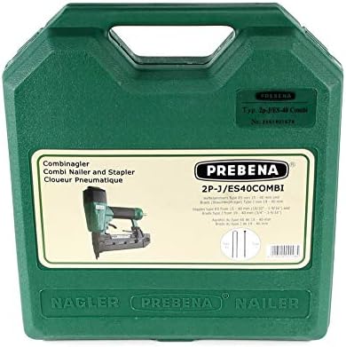Prebena Druckluftnagler 2P-J/ES 40 COMBI 5 bis 7 Bar - im Transportkoffer + Prebena J 30 CNKHA Stauc