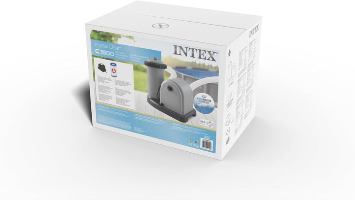 Intex 28636GS Krystal Clear Cartridge Filter Pump - Pool Kartuschenfilteranlage - 1500 L/H Single