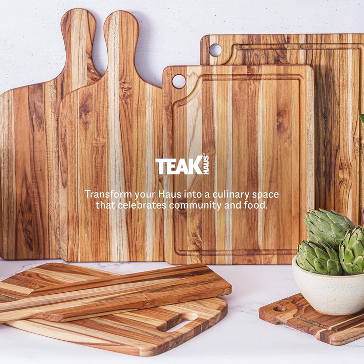 Teakhaus Schneidebrett 41x30,5x1,9cm, Holz, braun, 45x20x15 cm, 45x20x15 cm