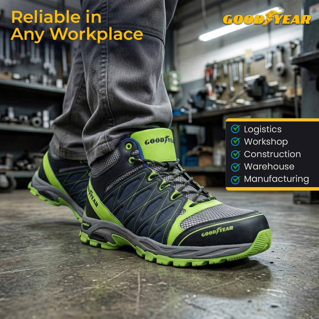 Goodyear Herren Sicherheitsstiefel, Yellow Blue, 44 EU Gelb Blau 44 EU, Gelb Blau 44 EU