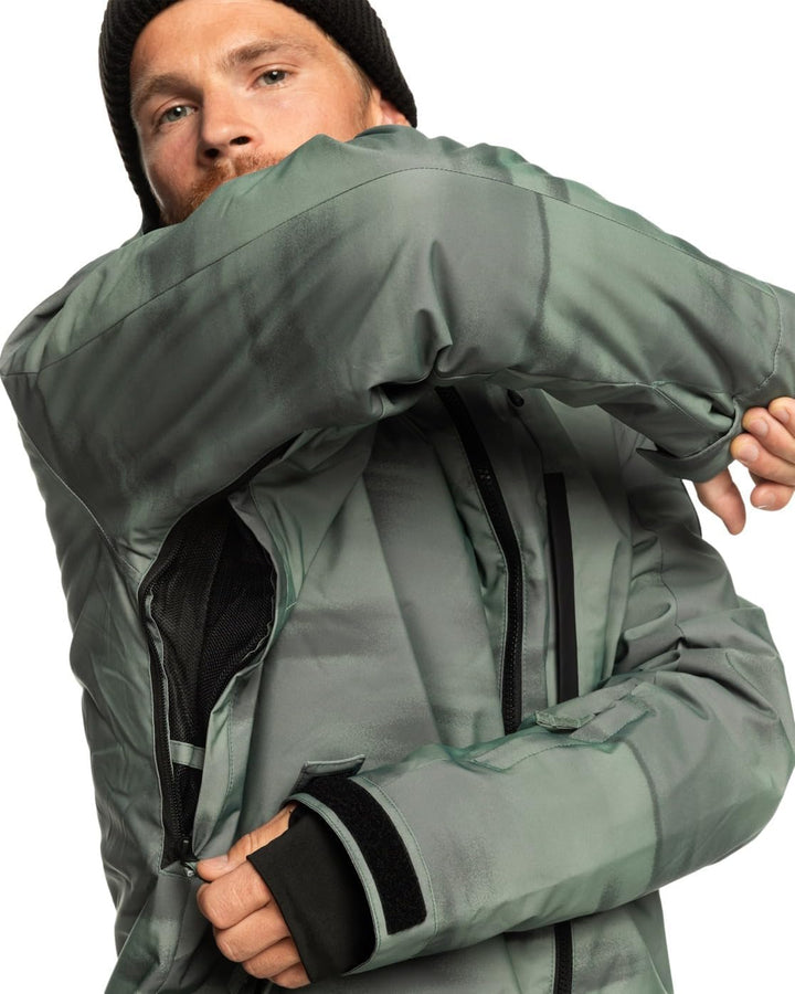 Quiksilver Herren Mission Printed Jk Jacket (1er Pack) L Break Off Laurel Wreath, L Break Off Laurel