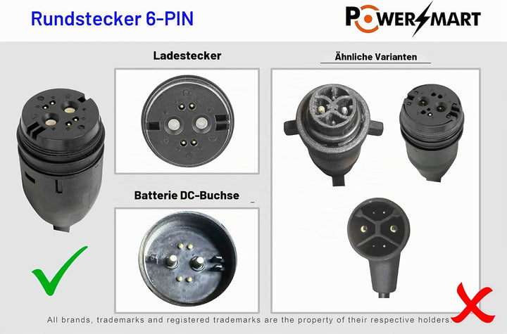 PowerSmart 42V 2A Ladegerät für 36V Lithium-Ionen Akkus mit Rosenberger Stecker für Rotwild, ZEG, BM