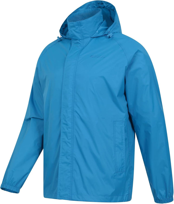 Mountain Warehouse Pakka Herren Wasserdicht Leichte verpackbare Regen Renn Sport Jacke M Leuchtend B