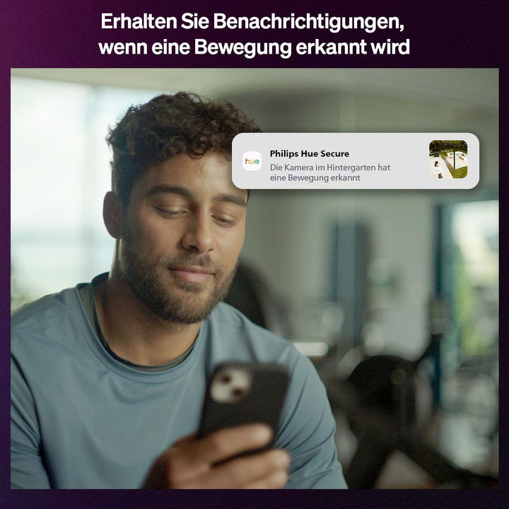 Philips Hue Secure kabelgebundene Überwachungskamera, Aussenkamera mit 2K-Videoauflösung, Videoüberw
