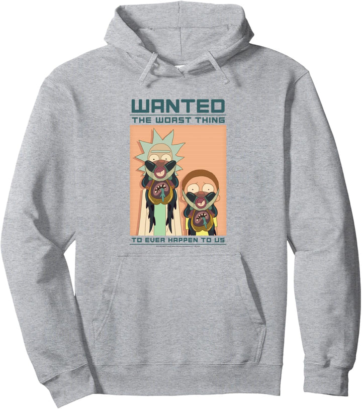 Rick and Morty Wanted Pullover Hoodie