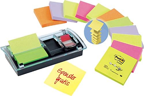 Post-it Z-Notes Spender, schwarz/transparent, Vorteilspack, Sie erhalten 1 Packung, Packungsinhalt: