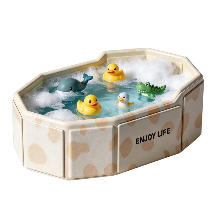 Faltbare Badewanne für Kinder,Grosse Kleinkindbadewanne, Tragbare Badewanne mit Ablassventil Platzsp