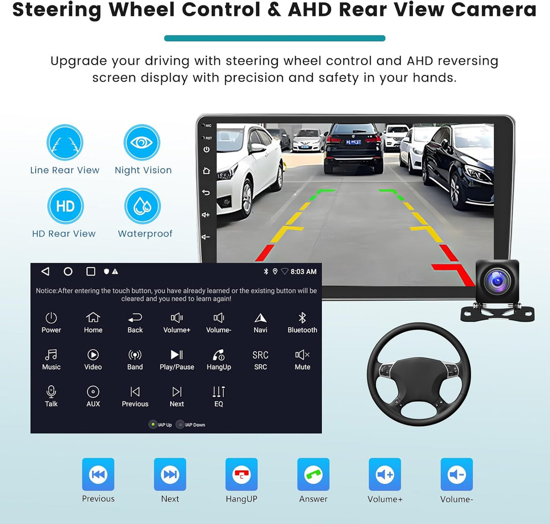 Hikity 2G 64G Android 15 Autoradio Für Peugeot 307 2002-2013 mit Wireless Carplay Android Auto,9 Zol