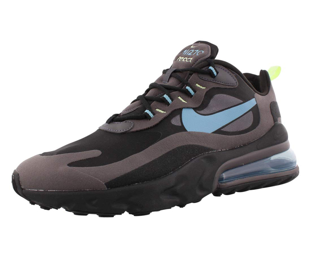 Nike Herren Air Max 270 React Ww Laufschuhe, 38.5 EU Negro Cerulean Thunder Grey Barely Volt