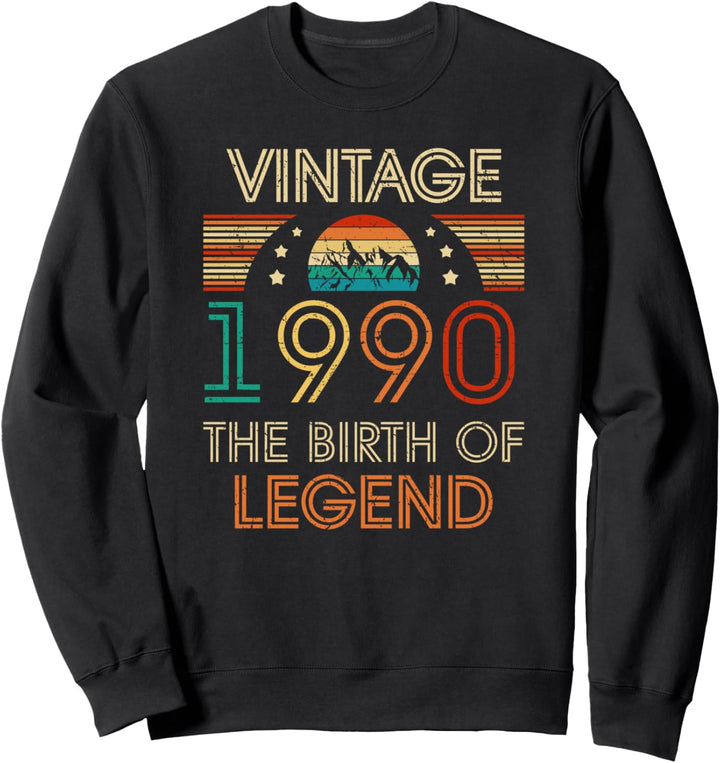 Retro Vintage 1990 Geschenke zum 30. Geburtstag 30 Jahre alt Sweatshirt