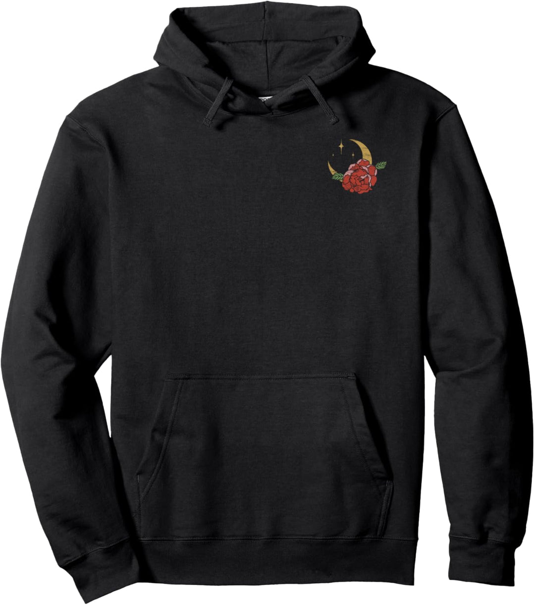 Trendy Moon Flower Zodiac Pullover Hoodie