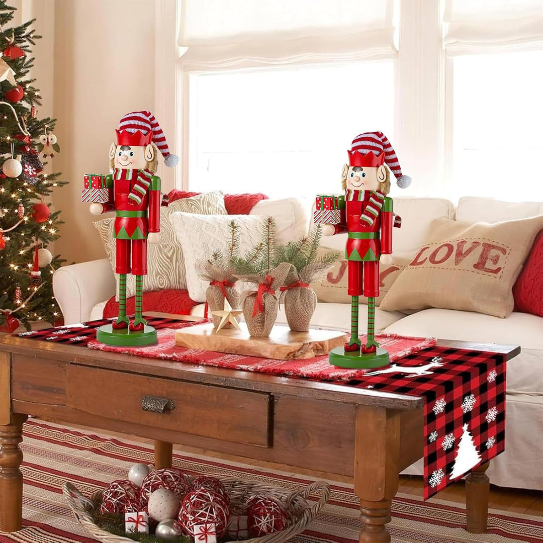 Weihnachtsnussknacker - Nussknacker Figuren - Holz Deko 38 cm Für Küche Nachttisch Kamin Esstisch Ge