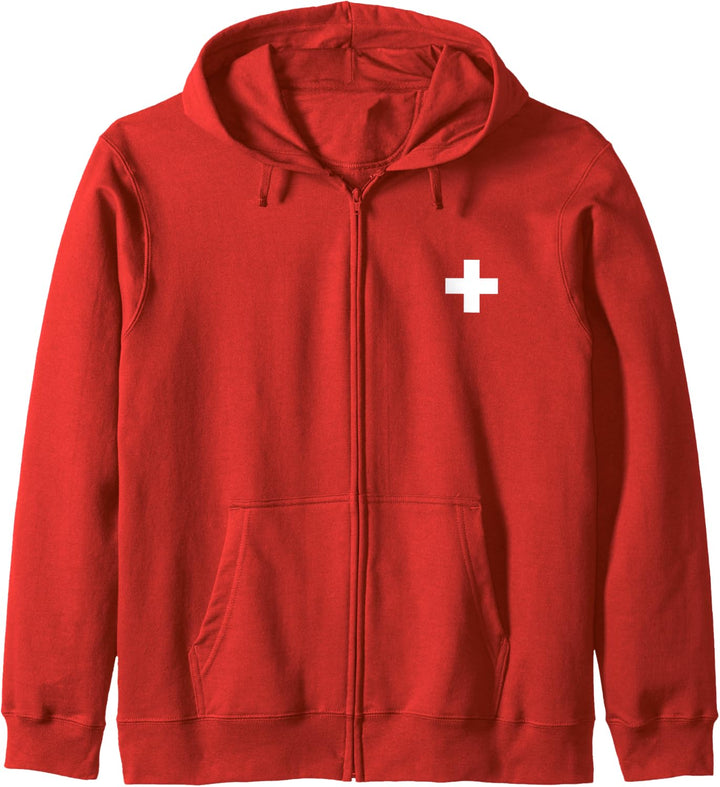 Schweizer Flagge Kreuz Schweiz Suisse Svizzera Flaggen Kapuzenjacke