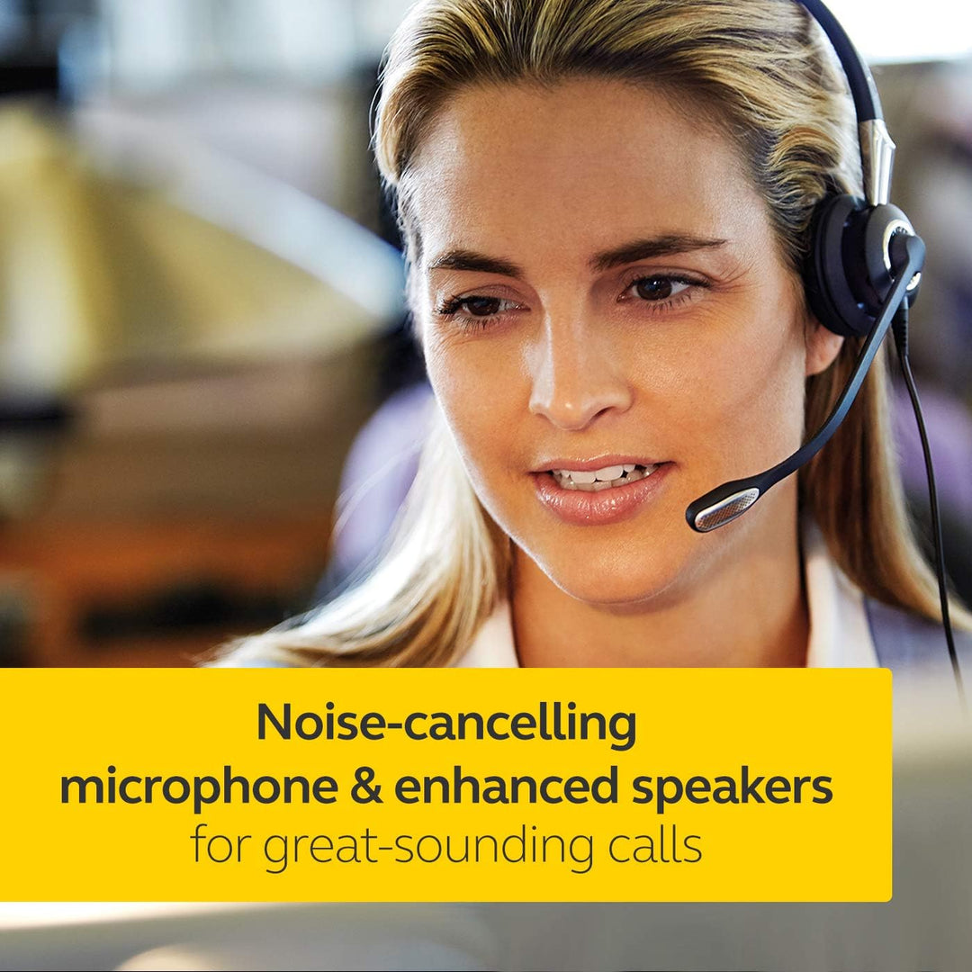 Jabra Q711383 Biz 2400 II Duo USB leistungsfähiges Call-Center-Kabel-Headset für MS Skype for Busine