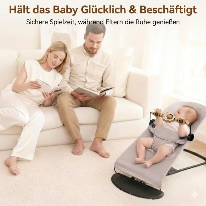 Spielzeug für Babywippe, kompatibel mit Baby Björn Bouncer Balance Soft & Bliss, drehbare Holzspielz