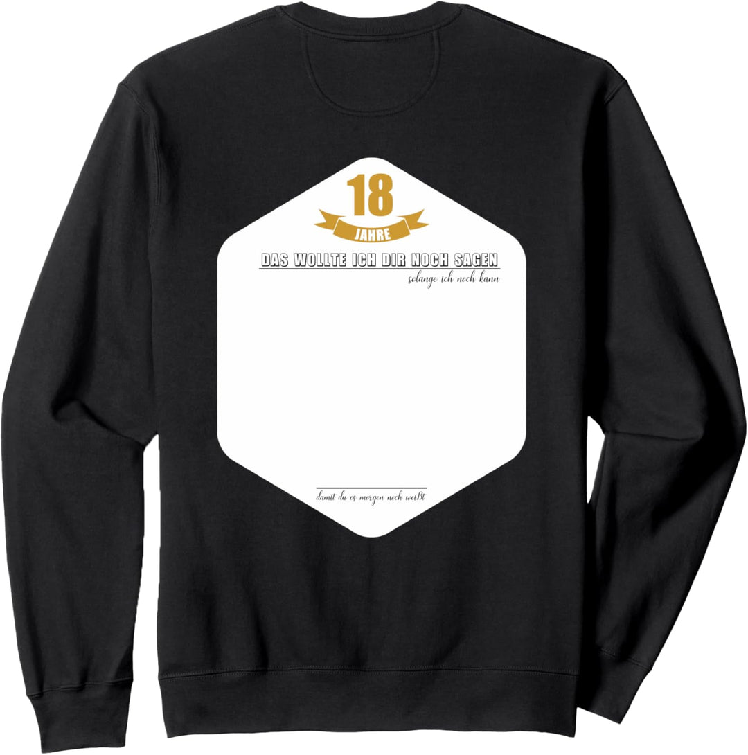 18 Jahre Geburtstag Party Lustiges 18 Geburtstag Gästebuch Sweatshirt