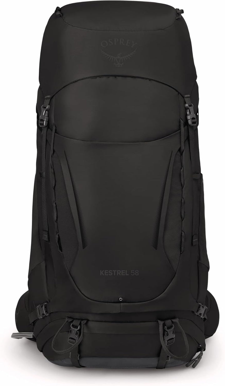 Osprey Europe Herren Kestrel 58 Backpack Schwarz S-M, Schwarz S-M