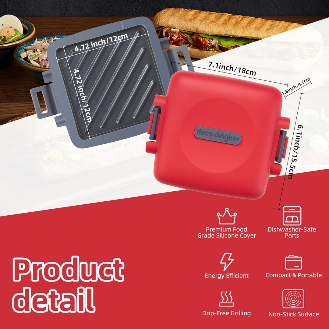Sandwichmaker, Sandwichtoaster für Mikrowelle, Antihaftbeschichteter Sandwich-Toaster, Panini Sandwi