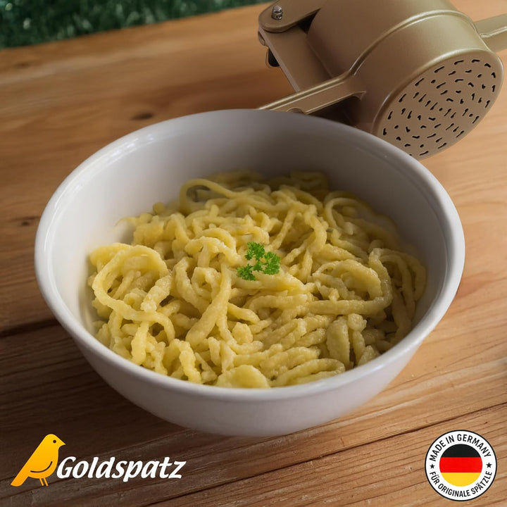 Goldspatz Spätzlepresse, unregelmässiger Lochform, für Spätzle wie vom Brett - Art.-Nr.
