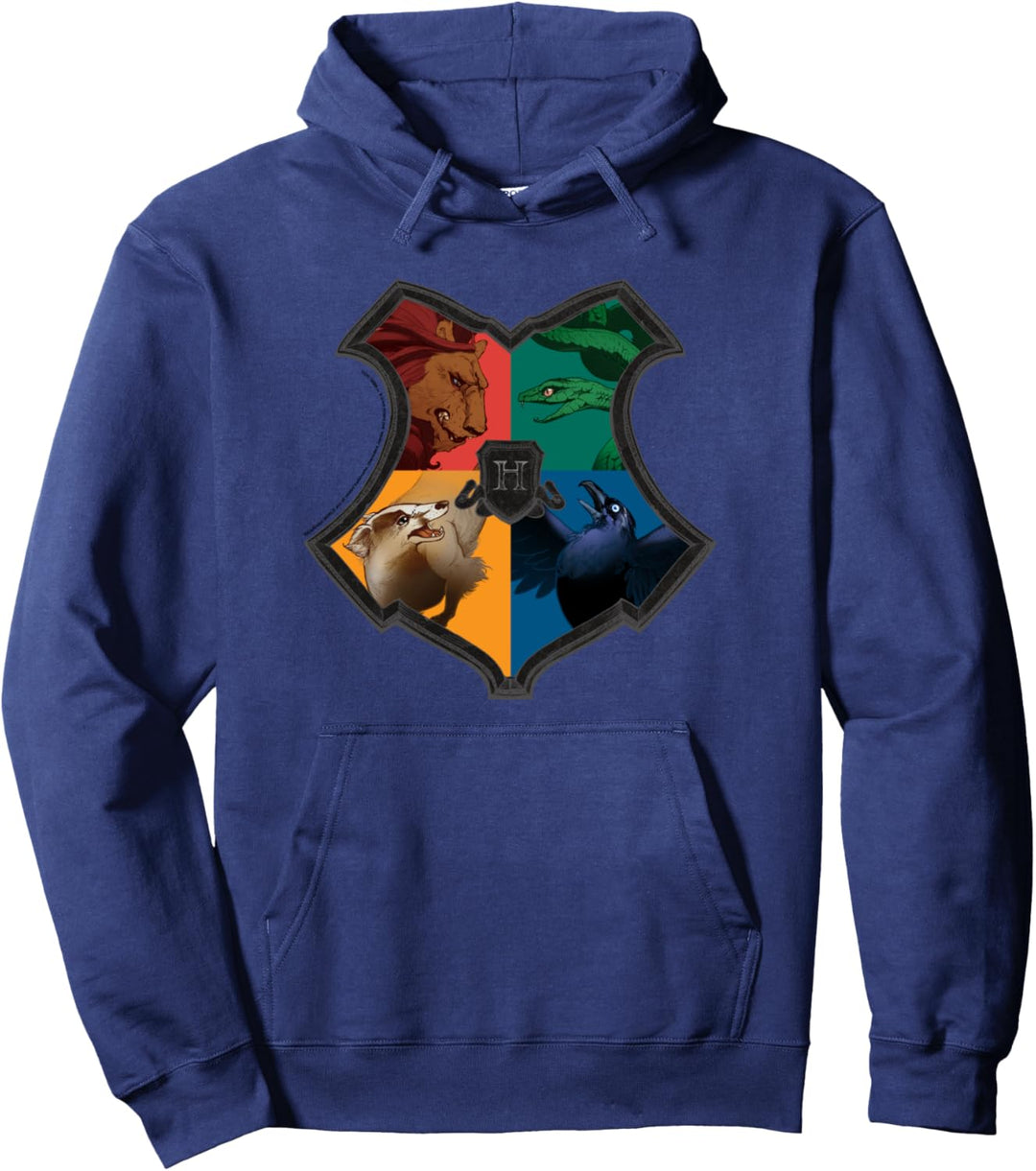 Harry Potter Hogwarts Illustrated Shield Pullover Hoodie