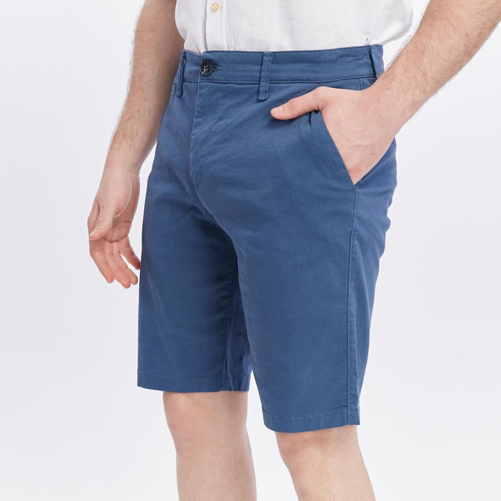 Xact Herren Premium massgeschneiderte Stretch Chino Shorts 32W Horizon Blue, 32W Horizon Blue