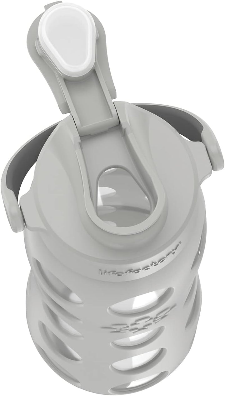 Lifefactory 624 ml Active Flip Cap Glas Wasserflasche 624 ml Cool Grey 22oz Cool Grey, 651 ml Grau -