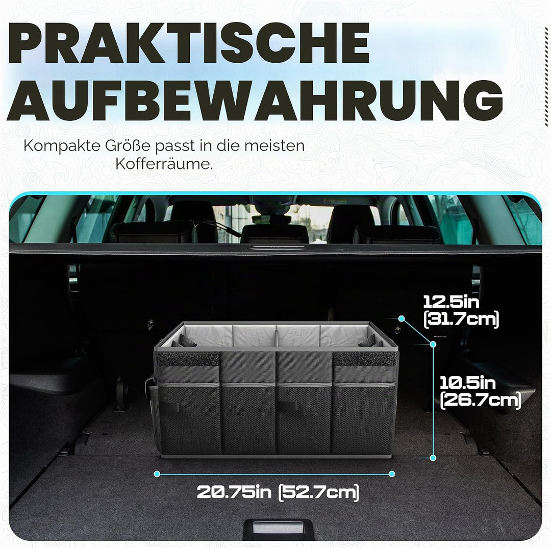 FORTEM Kofferraum Organizer SUV, Faltbare Auto Aufbewahrung, 600D Oxford, Rutschfeste Unterseite, Ve