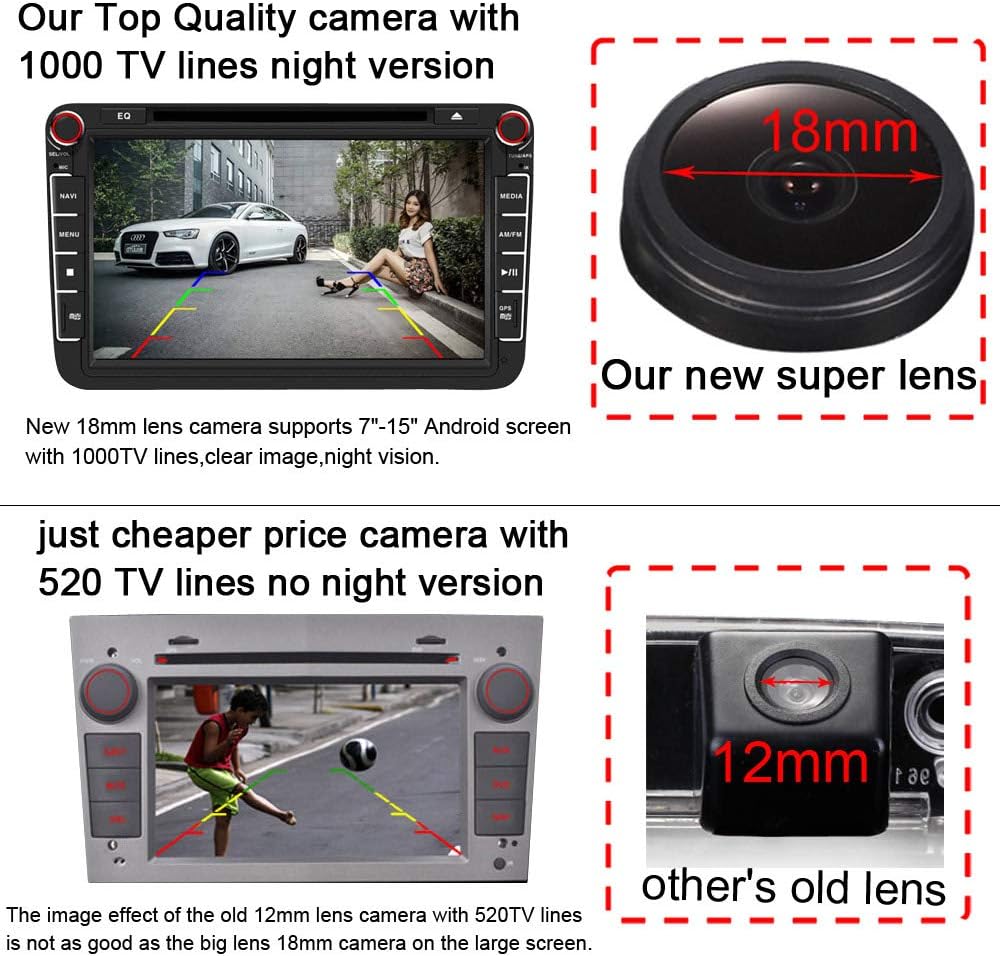 Super HD Nachtsicht Rückfahrkamera Ersatz für VW New Beetle/Passat CC 4D B6 B7/PHAETON/SCIROCCO/Jett