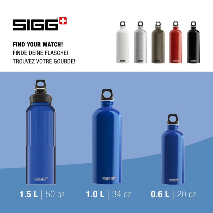 Sigg - Alu Trinkflasche - Traveller - Made in Switzerland - Climatpartner Zertifiziert - Kohlensäure