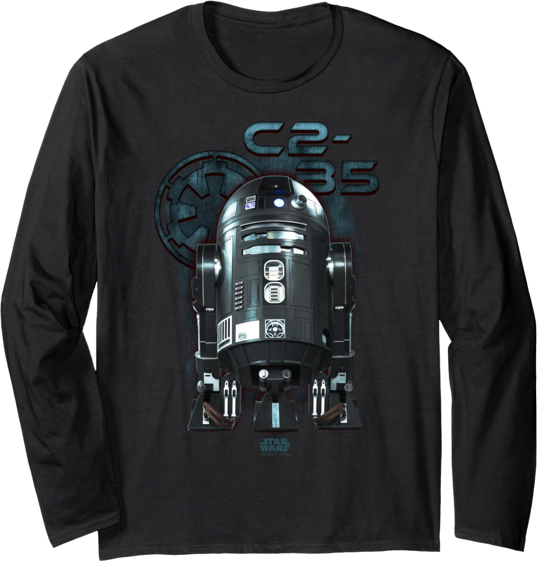 Star Wars Rouge One C2-B5 Detailed Portrait Langarmshirt