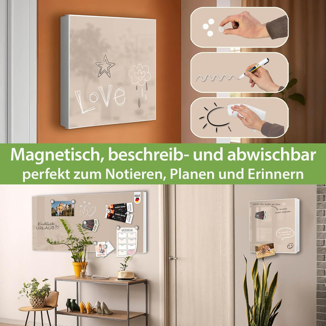 banjado Grosser Schlüsselkasten Metall - Schlüsselbox 30x30cm mit 32 Haken - Schlüsselkasten modern