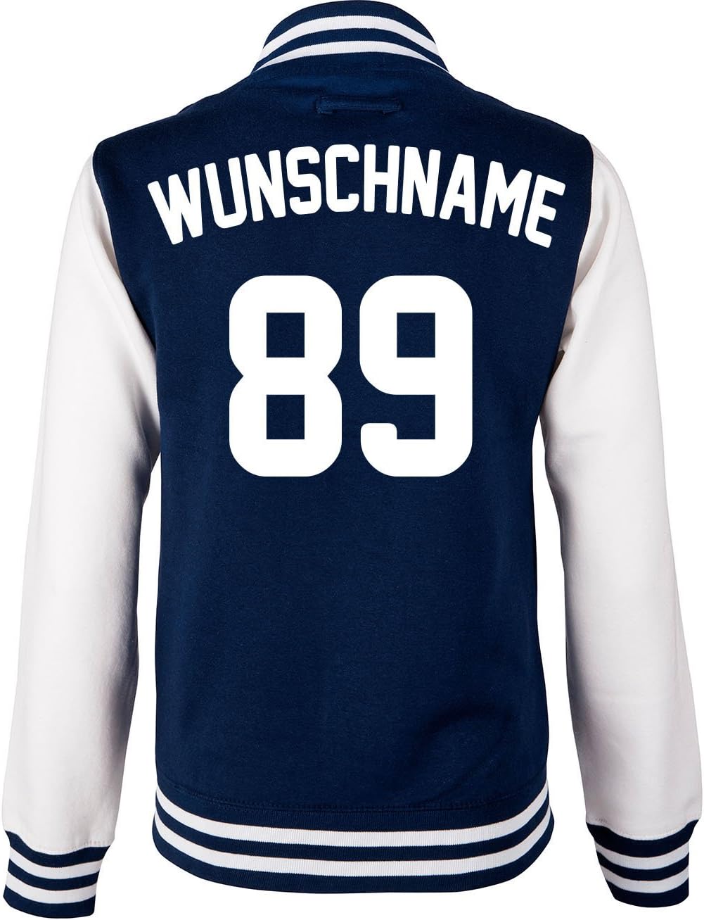 EZYshirt® Damen Herren Kinder College Jacke Athletic mit Wunschnamen und Wunschnummer | Baseball Jac