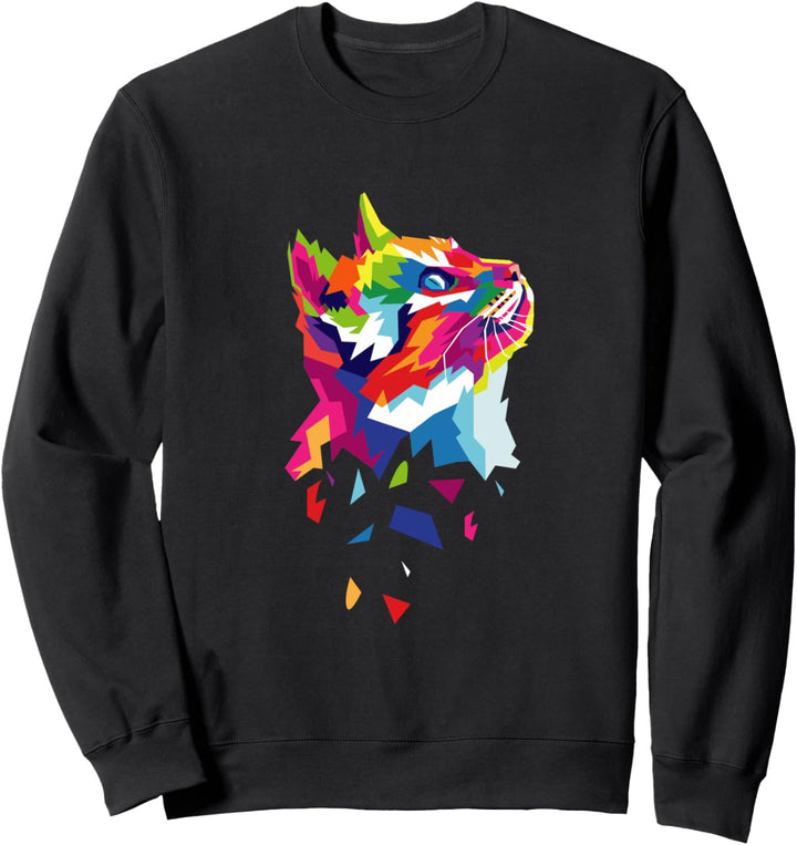 Niedliche Katzenkunst für Tierbesitzer, bunt Sweatshirt