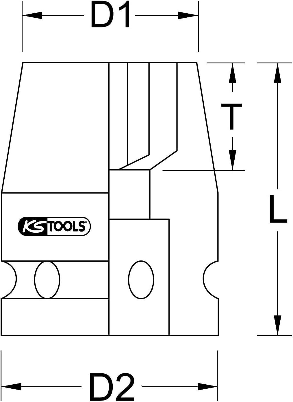 KS Tools 515.1360 3/4" Sechskant-Kraft-Stecknuss, kurz, 60mm