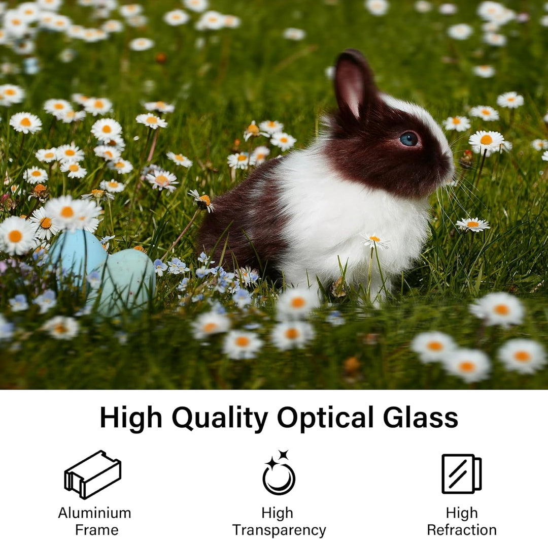 WalkingWay Center Field Split-Dioptrien Prismenfilter 49mm K9 Optikglas mit Unschärfe- und Wiederhol