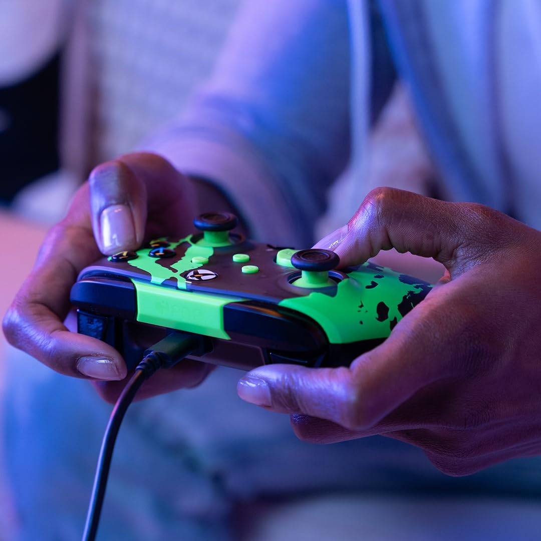 PDP Xbox REMATCH GLOW Wired controller - Jolt Green, Jolt Green
