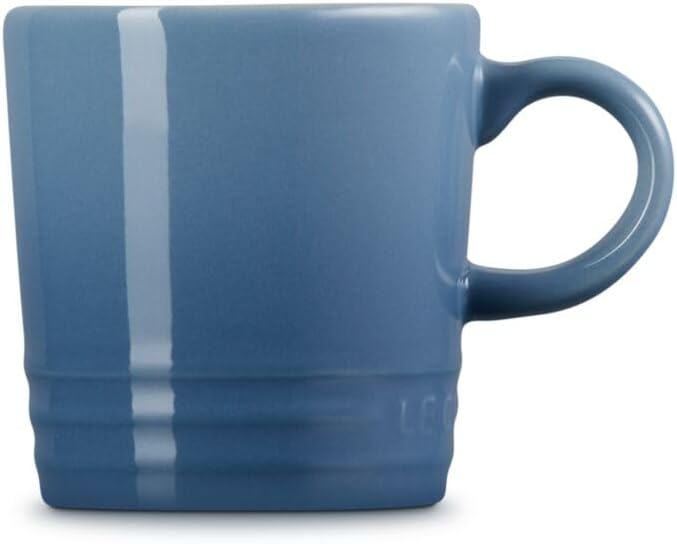 LE CREUSET Espressotasse aus Steinzeug, 100 ml, Chambray, 70305104340099 Blau 100 ml Espressotasse a